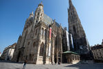 Вид на собор Святого Стефана в Вене, 20 марта 2020 года
