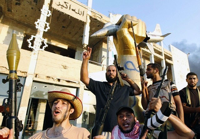 Ливийские повстанцы в Триполи