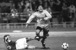 Диего Марадона в футбольном матче между «Наполи» и московским «Спартаком». 1990 год