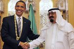 Президент США Барак Обама и король Саудовской Аравии Абдалла во время встречи в 2007 году
