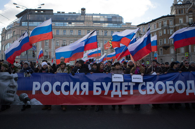 Марш памяти Бориса Немцова в Москве