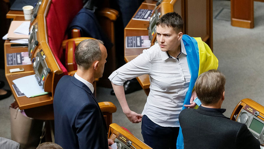 Народный депутат Украины Надежда Савченко в Раде