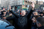 Экс-президент Украины, лидер партии «Европейская солидарность» Петр Порошенко на митинге 