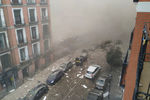 Последствия взрыва в центре Мадрида, 20 января 2021 года