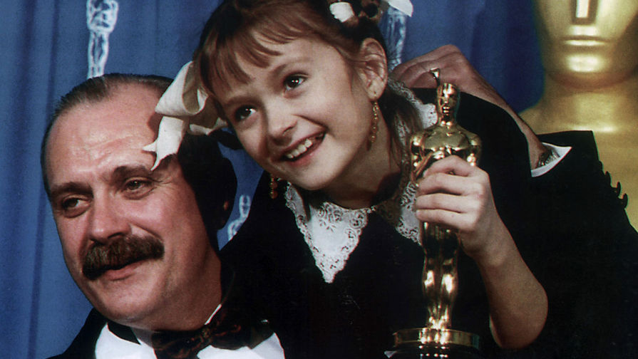 Никита Михалков с дочерью Надей, 1995 год