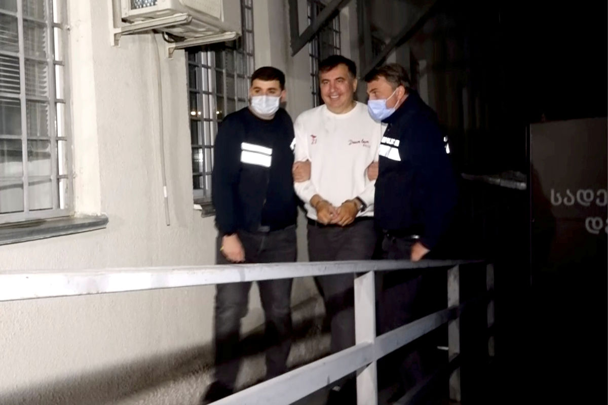 Михаил Саакашвили во время задержания в Грузии, 1 октября 2021 года 