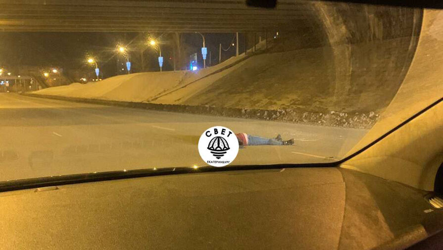 В Екатеринбурге мужчина упал с автомобильного моста на дорогу и остался жив