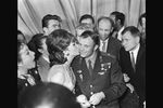 Джина Лоллобриджида и Юрий Гагарин во время кинофестиваля в Москве, 1961 год