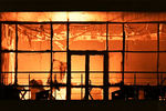 Москва. 8 октября 2017. Пожар на территории строительного рынка «Синдика» на 65-м километре МКАД