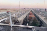 Последствия после взрыва на Крымском мосту, 17 июля 2023 года 