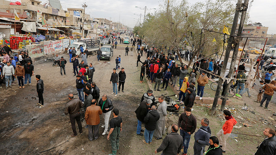 Место теракта в&nbsp;Мадинат-эс-Садр, пригороде Багдада, 2&nbsp;января 2017&nbsp;года