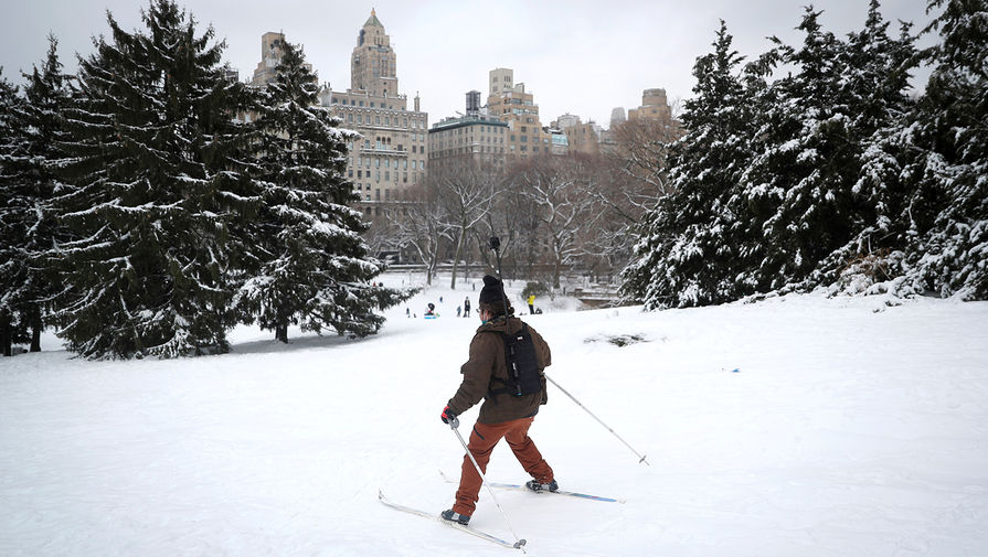 Последствия снегопада в Нью-Йорке, 2 февраля 2021 года