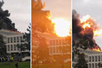 Пожар в кампусе Университета Лиона, 17 января 2019 года, коллаж «Газеты.Ru»