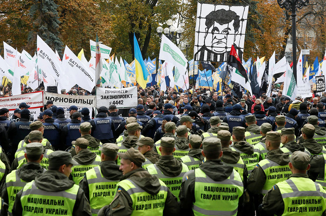 Акция в поддержку политической реформы в Киеве, 17 октября 2017 года