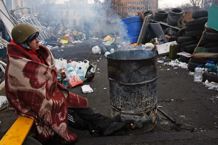 Протестующие остаются на&nbsp;площади Независимости в&nbsp;Киеве