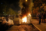 Во время столкновений между протестующими и полицией после гибели 17-летнего подростка, убитого французскими полицейскими в Нантере, пригород Парижа, Франция, 29 июня 2023 года