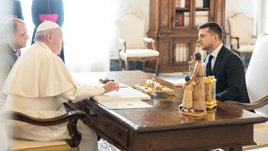 Встреча папы Римского Франциска с президентом Украины Владимиром Зеленским в Ватикане, 8 февраля 2020 года
