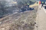 Последствия ДТП, в котором погиб Диогу Жота