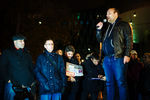 Петр Шкуматов выступает на митинге против платной парковки в Останкино