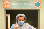 Актриса Наталья Бочкарева во время съемок, октябрь 2021 года