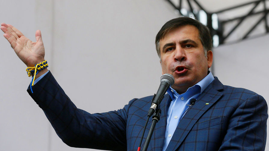 Михаил Саакашвили выступает на&nbsp;акции в&nbsp;поддержку политической реформы в&nbsp;Киеве, 17 октября 2017 года
