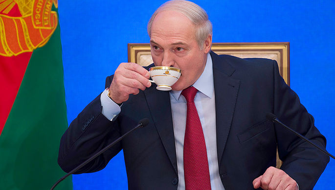 Президент Белоруссии Александр Лукашенко на пресс-конференции в Минске, январь 2015 года