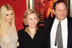 Актриса Гвинет Пэлтроу, политик и жена экс-президента США Хиллари Клинтон и Харви Вайнштейн