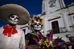 Во время празднования Дня мертвых в Мексике, 2 ноября 2018 года