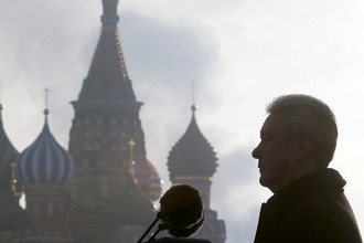 Мэр Москвы Сергей Собянин на Красной площади, ноябрь 2015-го