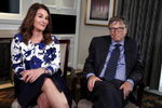 Мелинда и Билл Гейтс во время интервью в Нью-Йорке, 2016 год