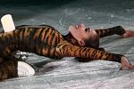 Олимпийская спортсменка из России Алина Загитова во время показательного выступления на XXIII зимних Олимпийских играх, 2018 год