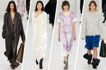 В новую коллекцию Loewe вошли будто платья с градиентом, кожаные комплекты и сапоги-брючины