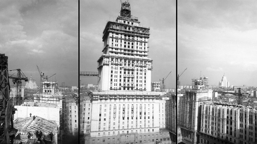 Фото строительства сталинских высоток в москве