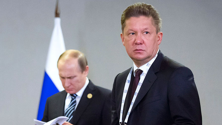 Владимир Путин и глава ПАО «Газпром» Алексей Миллер