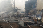 Последствия взрыва в одном из цехов завода «Эластик» в поселке Лесное Шиловского района, 22 октября 2021 года
