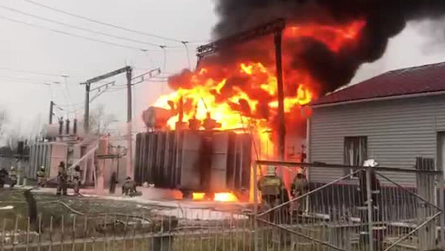 МЧС: в Нижнем Новгороде загорелась электроподстанция