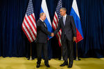 Встреча президента США Барака Обамы и российского президента Владимира Путина в рамках Генассамблеи ООН в Нью-Йорке