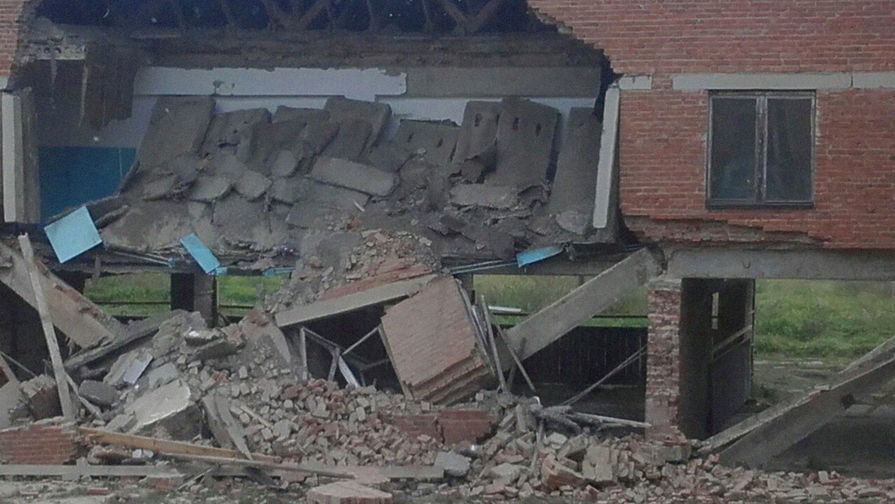 Последствия обрушения в&nbsp;здании школы в&nbsp;селе Уян Куйтунского района Иркутской области, 11 сентября 2018 года