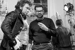 Донатас Банионис и режиссер кинофильма «Гойя» Конрад Вольф во время съемок, 1969 год