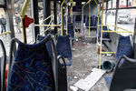 На месте обстрела троллейбуса и остановки общественного транспорта «Завод Боссе» в Ленинском районе Донецка