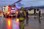 Сотрудник СК РФ на месте пожара в кафе «Полигон» в Костроме, 5 ноября 2022 года