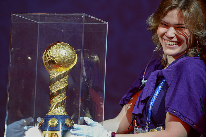 Кубок Конфедераций FIFA на мероприятии, приуроченном к 500 дням до старта в России Кубка Конфедераций 2017 года, в Москве
