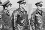 Кандидаты в первый отряд космонавтов: Юрий Гагарин, Борис Волынов, Герман Титов и Евгений Хрунов, 1960 год
