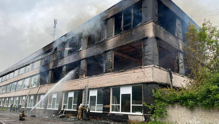 В Ленинградской области тушат крупный пожар