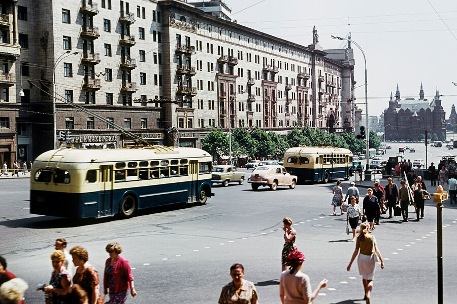 Троллейбусы на&nbsp;улице Горького (сейчас Тверская) в&nbsp;Москве, 1966&nbsp;год