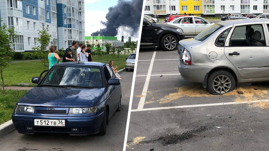 В Воронеже в результате взрыва были повреждены автомобили