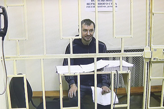 Врио главы управления «Т» антикоррупционного главка (ГУЭБиПК) МВД России Дмитрий Захарченко в Мосгорсуде, 27 сентября 2016 года
