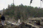 Разрушенные бомбами дома в южной части Сербии