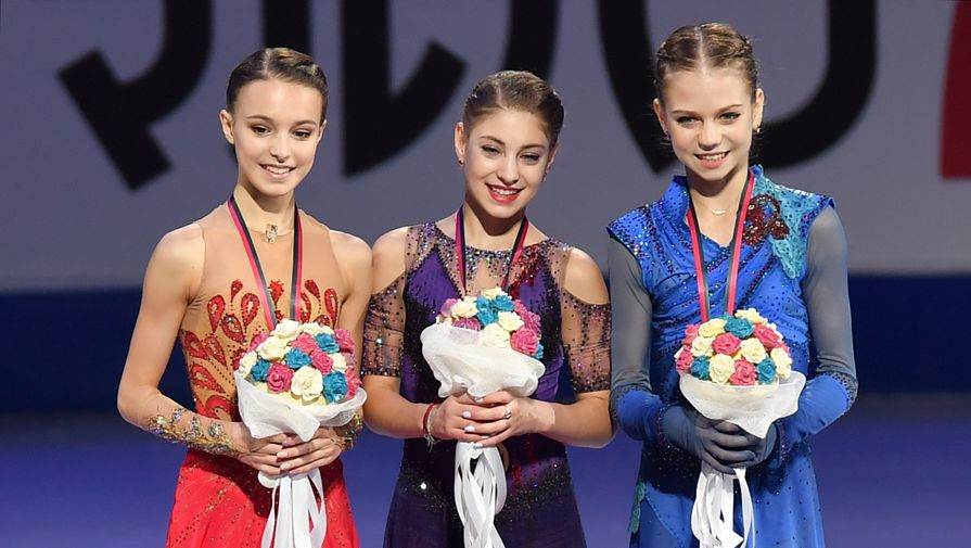 Алена Косторная, Александра Трусова и Анна Щербакова — победительницы финала Гран-при по фигурному катанию 2019 года