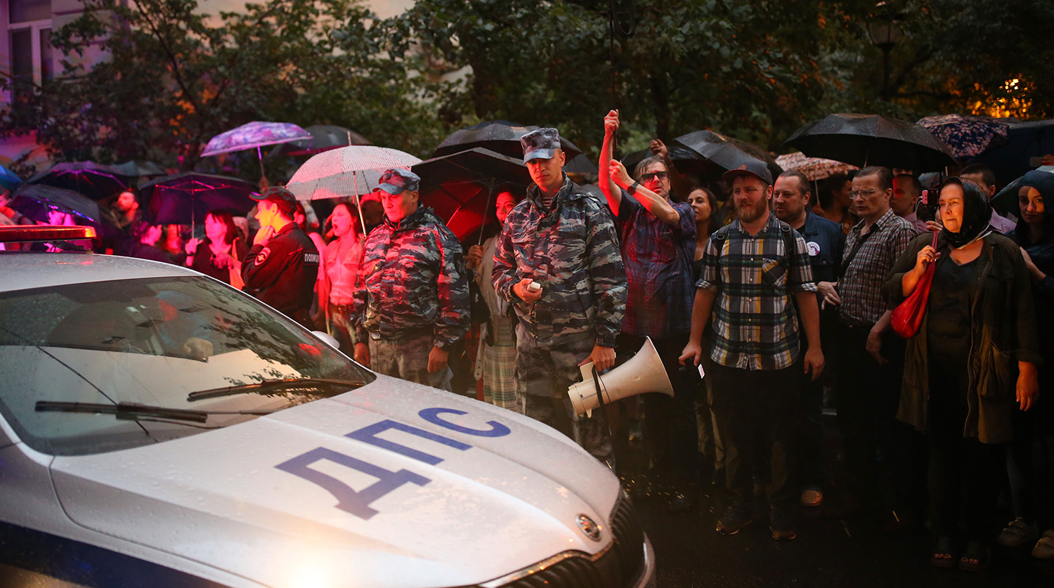 Во время «Марша матерей» в Москве. 15 августа 2018 года